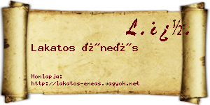 Lakatos Éneás névjegykártya